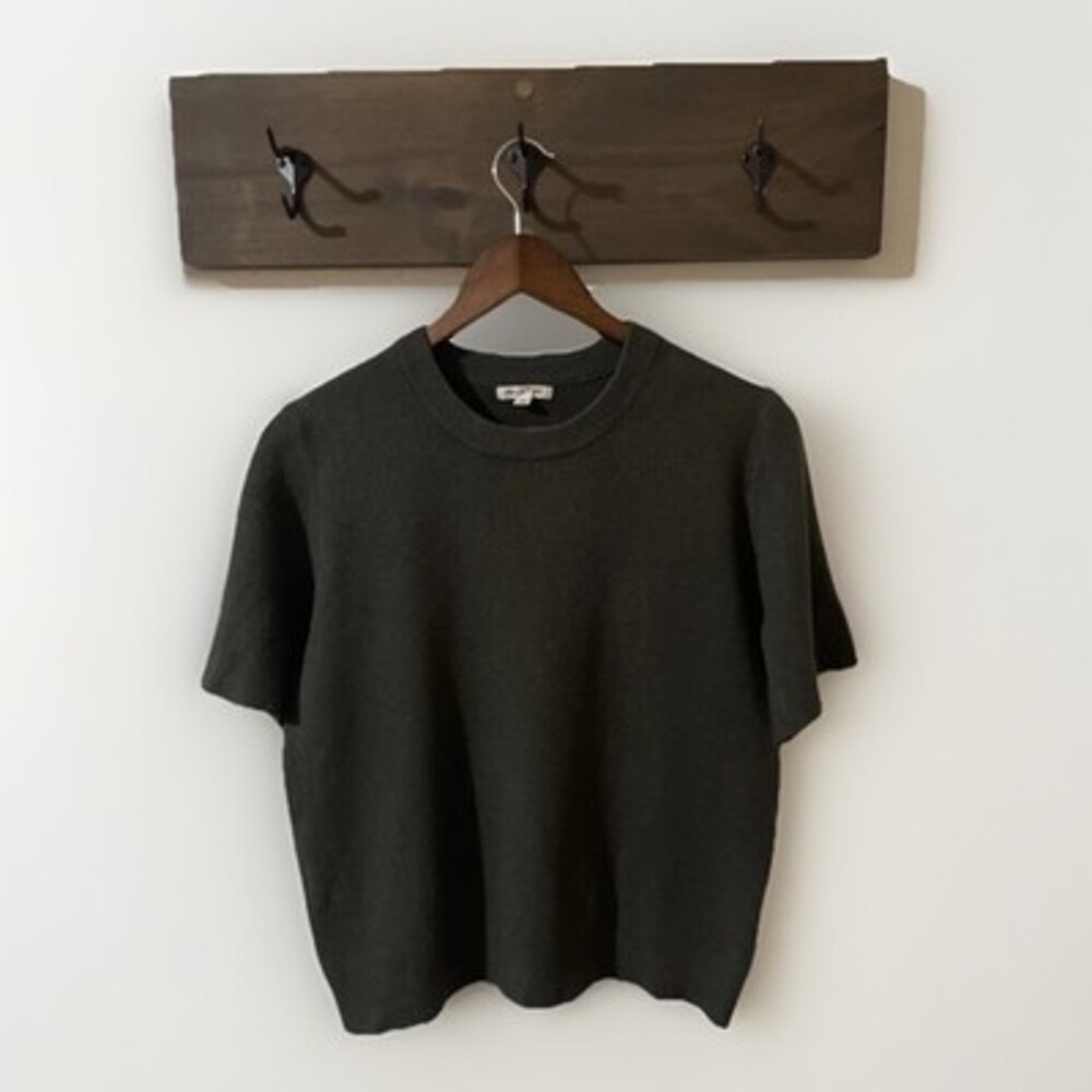 Short Sleeve Knit Sweater - Black